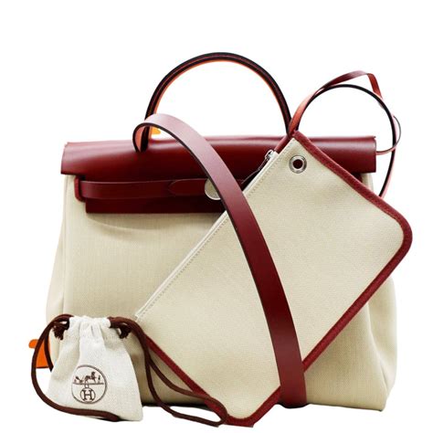 hermes herbag white|hermes herbag zip bag.